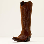 Ariat Women's Casanova X Toe Western Boot Oil Tan Suede - 10080418 - Southern Soule Designs