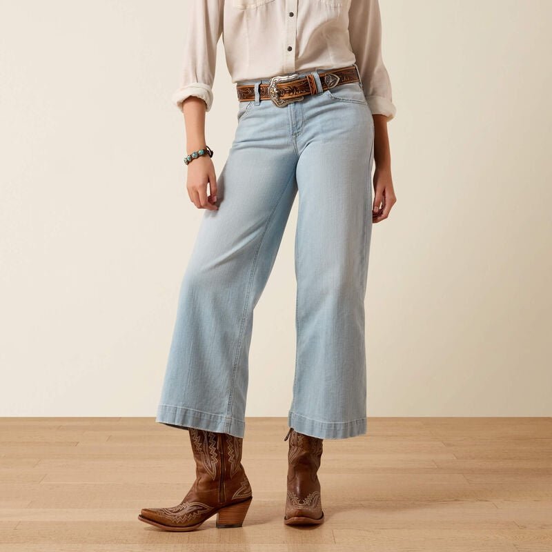 Ariat Women's Claremont Wide Leg Crop Jeans 10074787 - Southern Soule Designs
