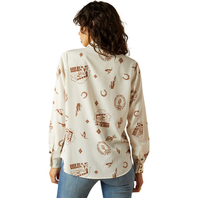 Ariat Women's Homestyle Long Sleeve Shirt Road Trip Print 10060364 - Southern Soule Designs