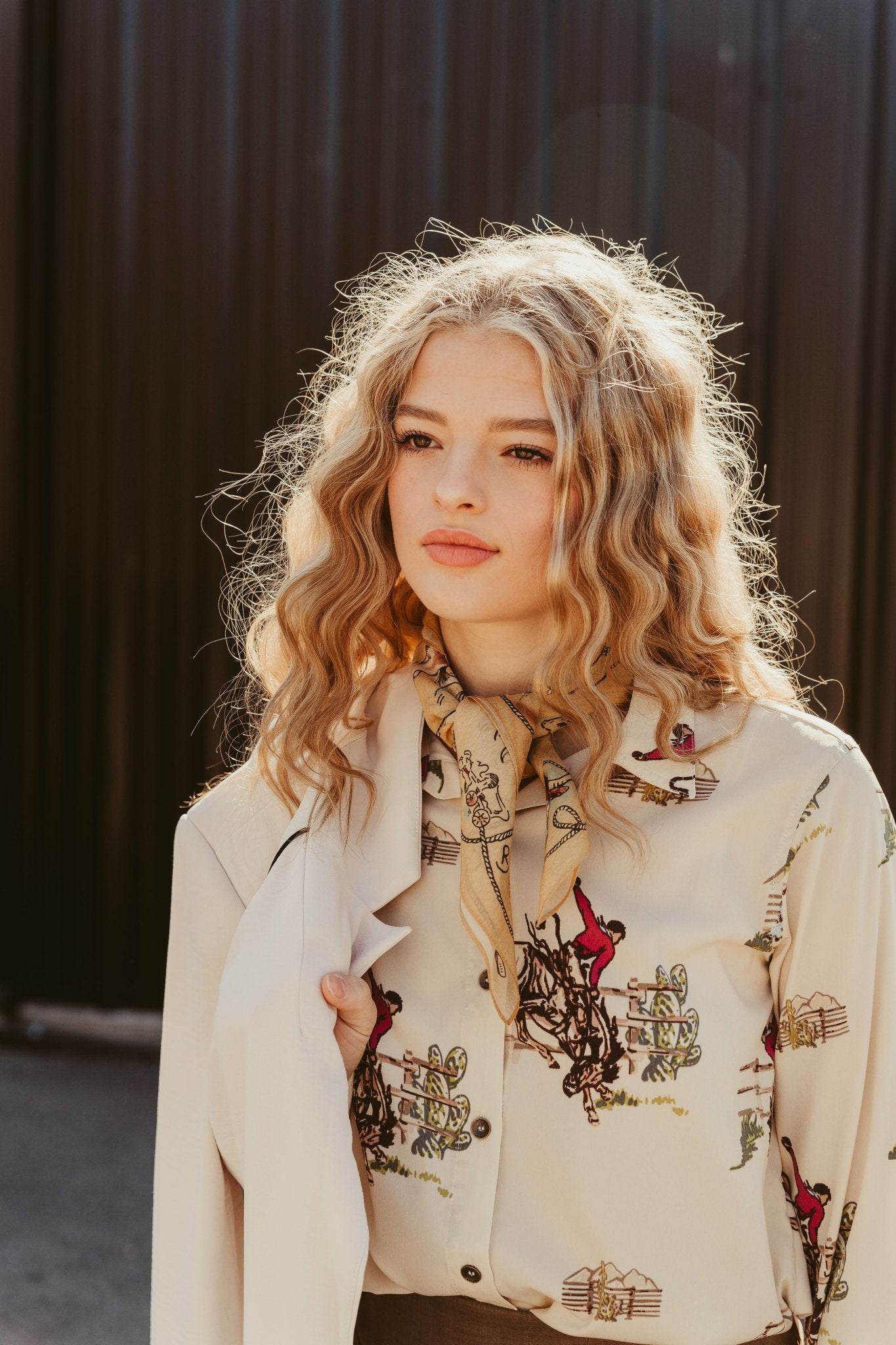 Ariat Women's Homestyle Long Sleeve Shirt Round Up Print 10058540 - Southern Soule Designs