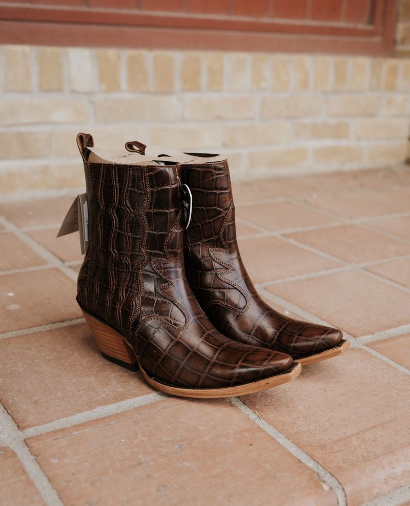 Ariat Women's Jade Boot Luxe Expresso Croc Print 10063821 - Southern Soule Designs