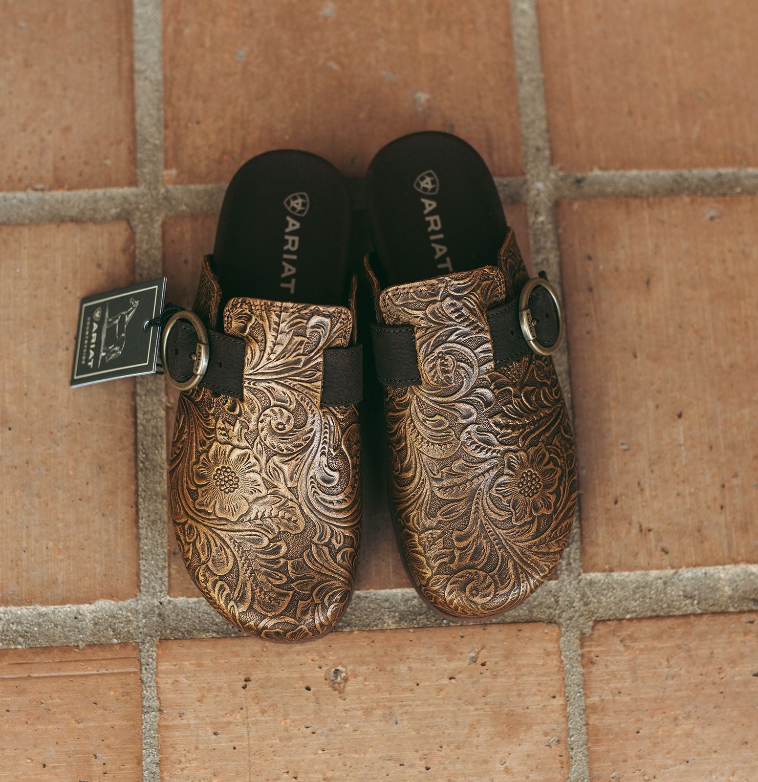 Ariat Women's Mule Brown Floral Emboss 10074266 - Southern Soule Designs