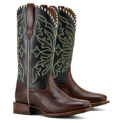 Ariat Women's Showdown Espresso/Textured Blue Boot 10061146 - Southern Soule Designs