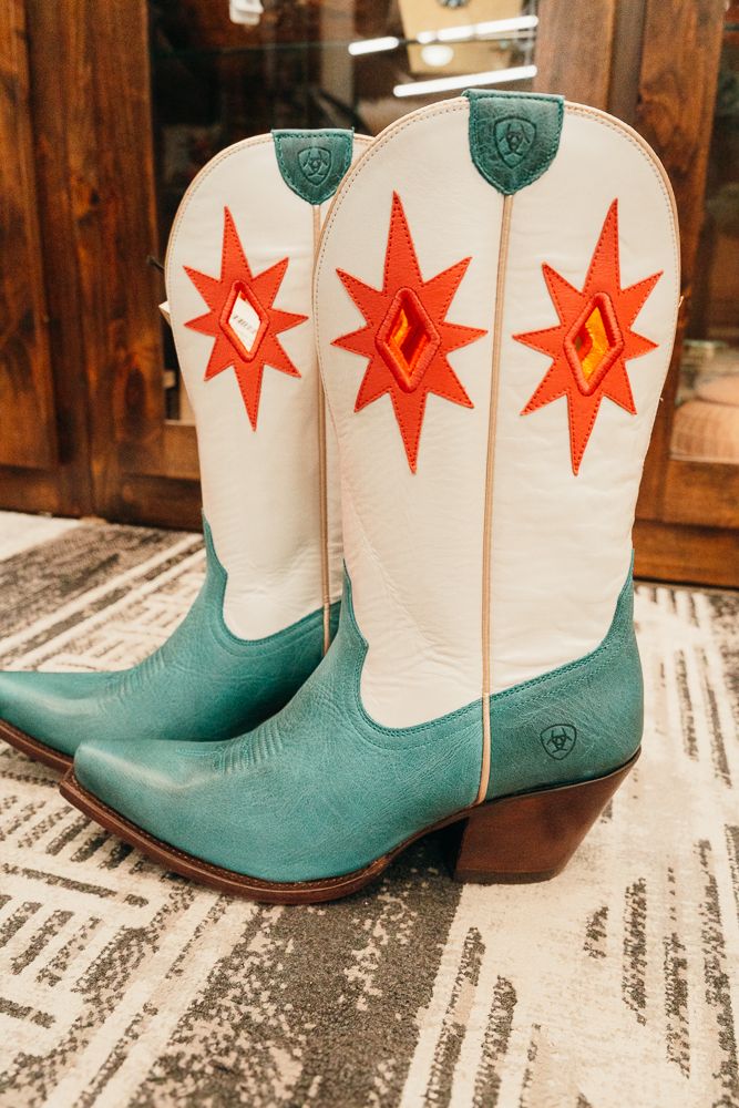 Ariat Women's Starlight Western Boot Turquoise/Pearly White 10061313 - Southern Soule Designs