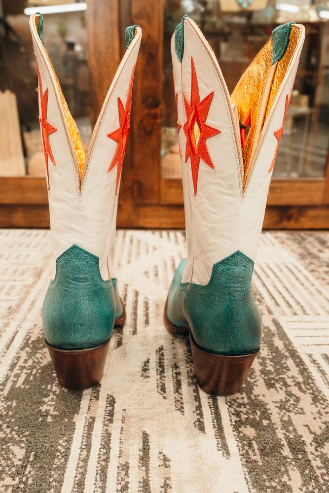 Ariat Women's Starlight Western Boot Turquoise/Pearly White 10061313 - Southern Soule Designs