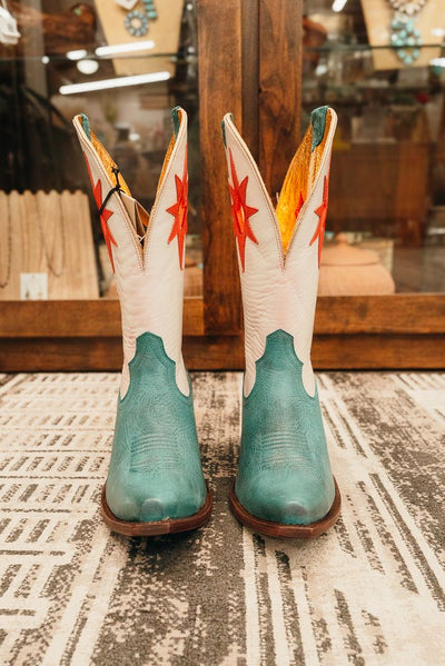 Ariat Women's Starlight Western Boot Turquoise/Pearly White 10061313 - Southern Soule Designs