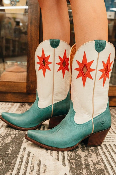 Ariat Women's Starlight Western Boot Turquoise/Pearly White 10061313 - Southern Soule Designs
