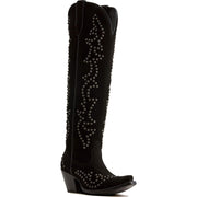 Ariat Women's Vixen X Toe Western Boot Black Suede 10080355 - Southern Soule Designs