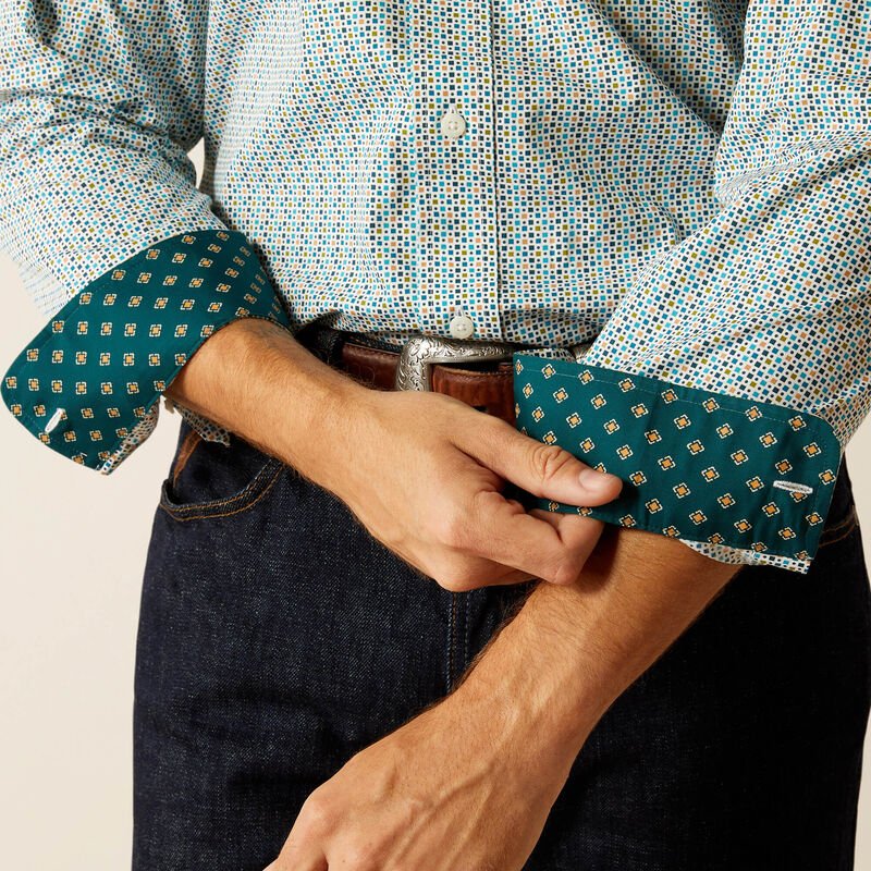 Ariat Wrinkle Free Gage Classic Fit LS White 10052349 - Southern Soule Designs