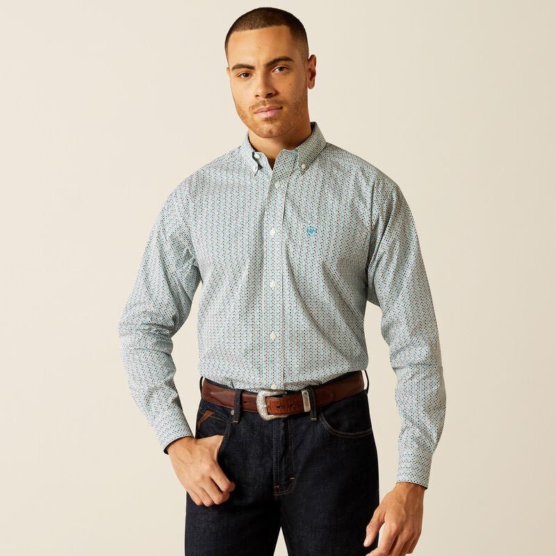 Ariat Wrinkle Free Gage Classic Fit LS White 10052349 - Southern Soule Designs