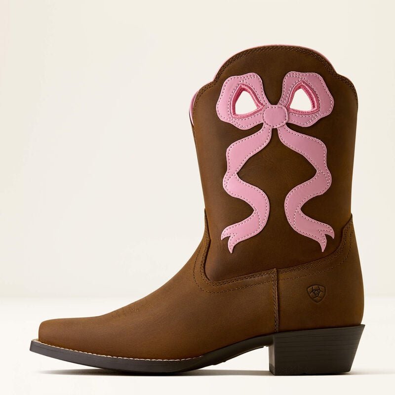 Ariat Youth Lil Beaux D Toe Western Boot Brown - 10080350 - Southern Soule Designs