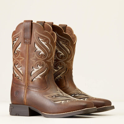 Ariat Youth Round Up Bliss Boot Sassy Brown 10046884 - Southern Soule Designs