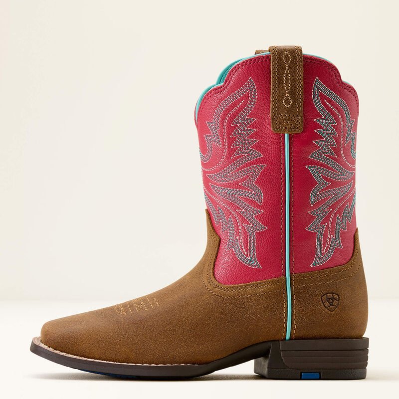 Ariat Youth Westwood Wide Square Toe Western Boot Wicker|Hot Pink - Southern Soule Designs
