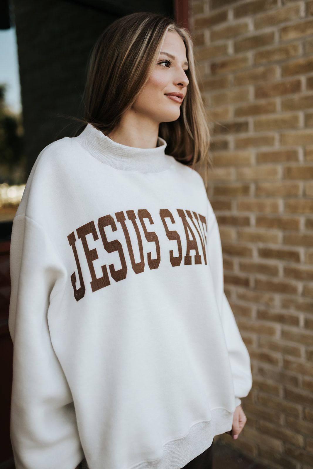 Ash Grey Cross & Jesus Reversible Sweatshirt IT2594 - Southern Soule Designs