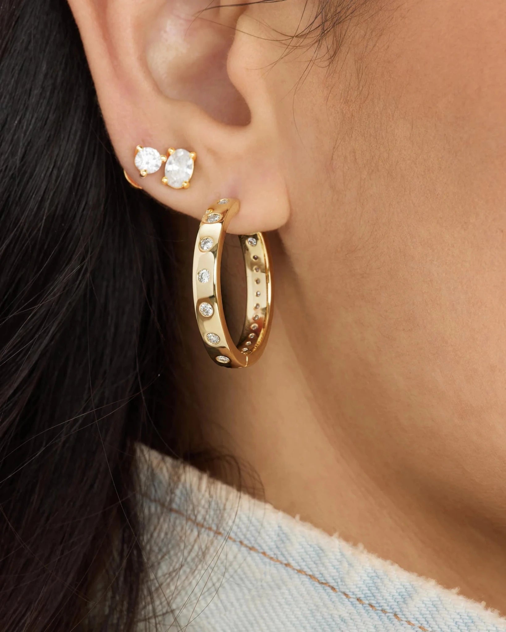 Ashley Infinity Reversible Hoops 1" - Southern Soule Designs