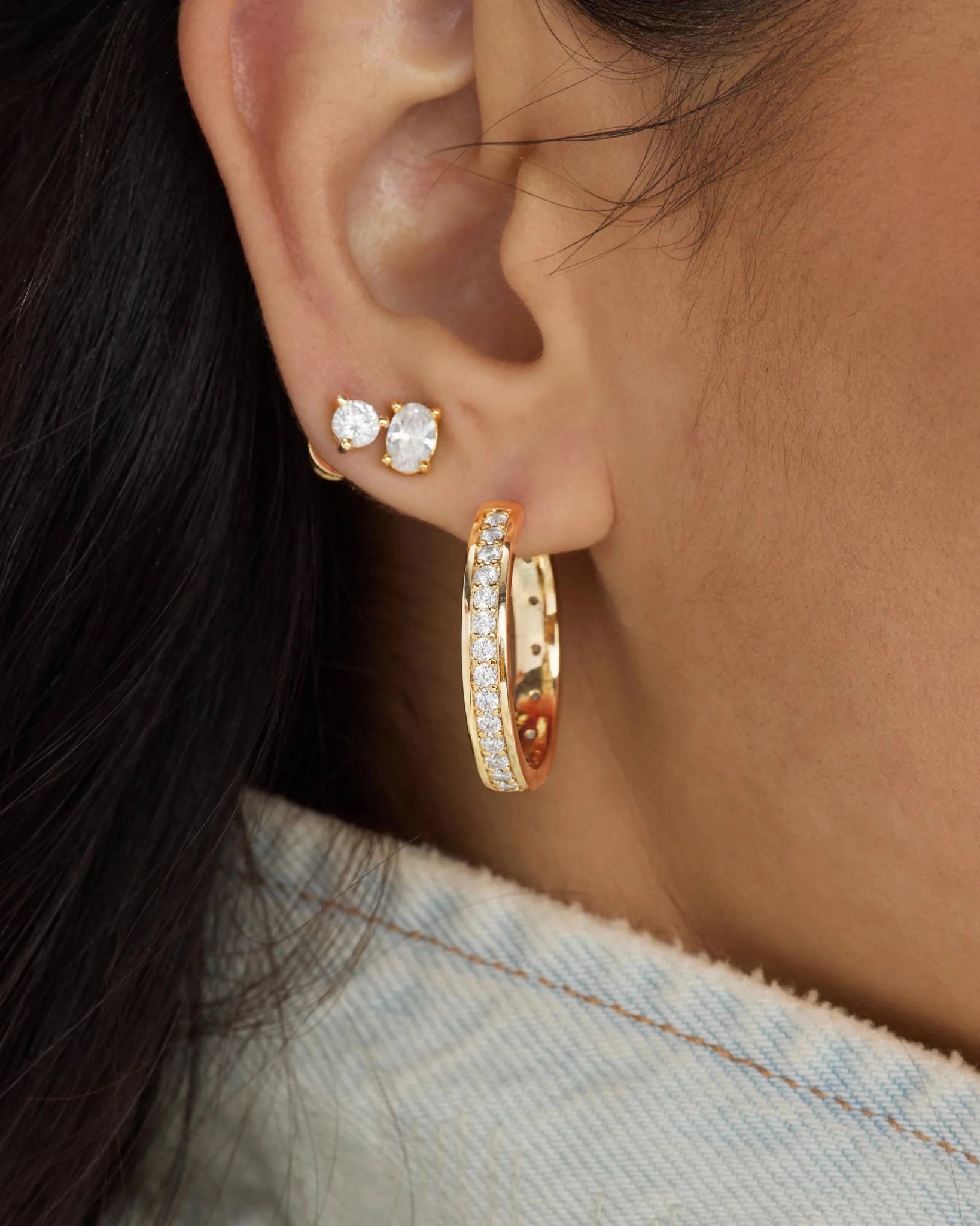 Ashley Infinity Reversible Hoops 1" - Southern Soule Designs