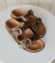 Atta Girl Espresso Crinkle Sandal - Southern Soule Designs