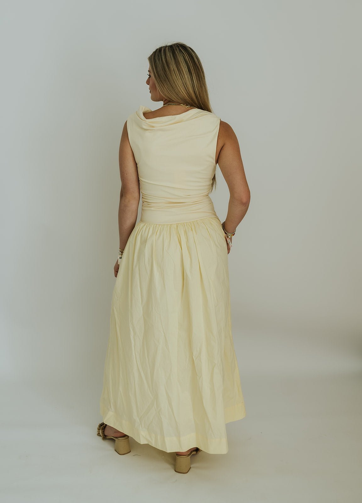 Audrey Butter Yellow Dress S2699D - Southern Soule Designs