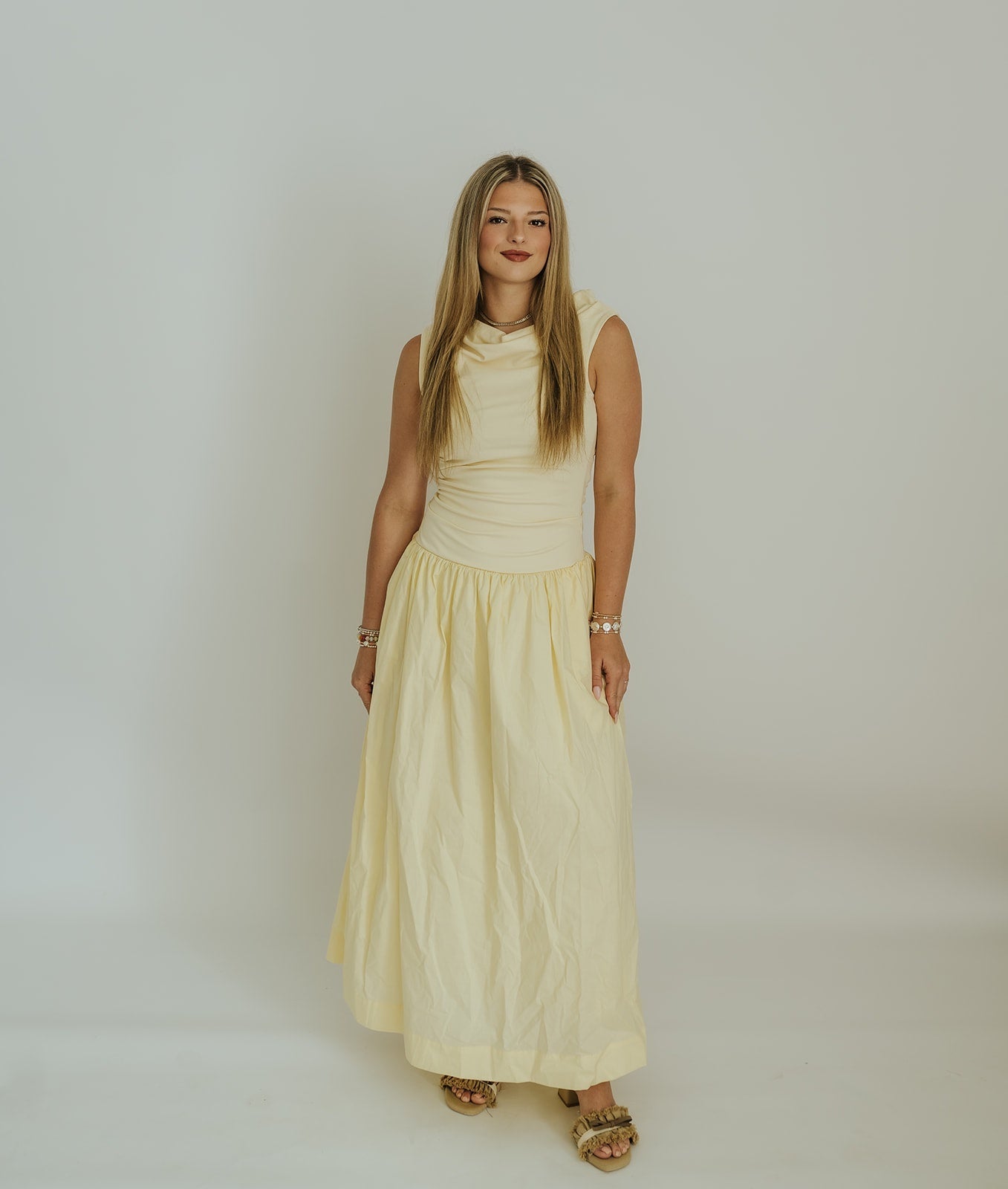 Audrey Butter Yellow Dress S2699D - Southern Soule Designs