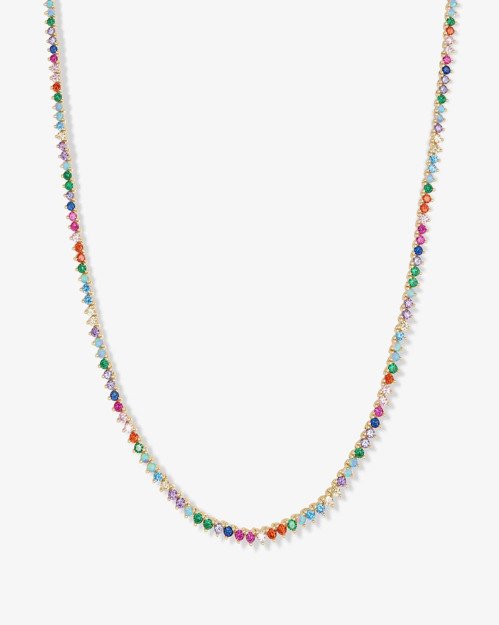 Baby Not Your Basic Tennis Necklace Rainbow - Southern Soule Designs