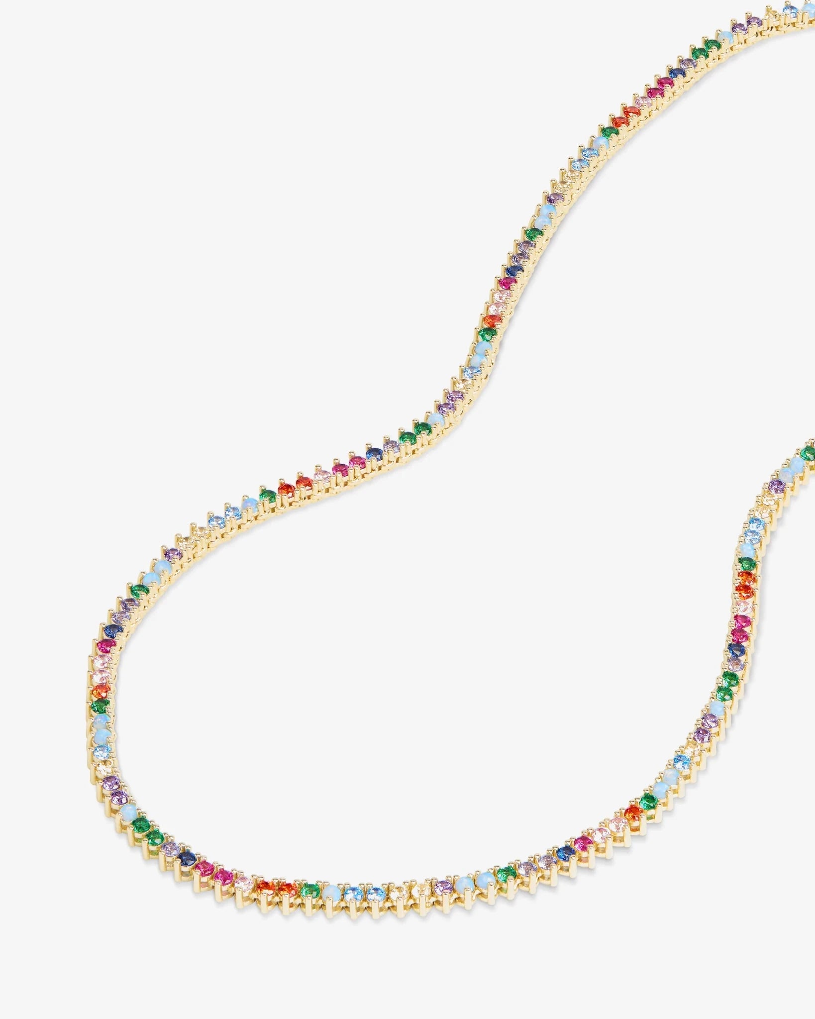 Baby Not Your Basic Tennis Necklace Rainbow - Southern Soule Designs