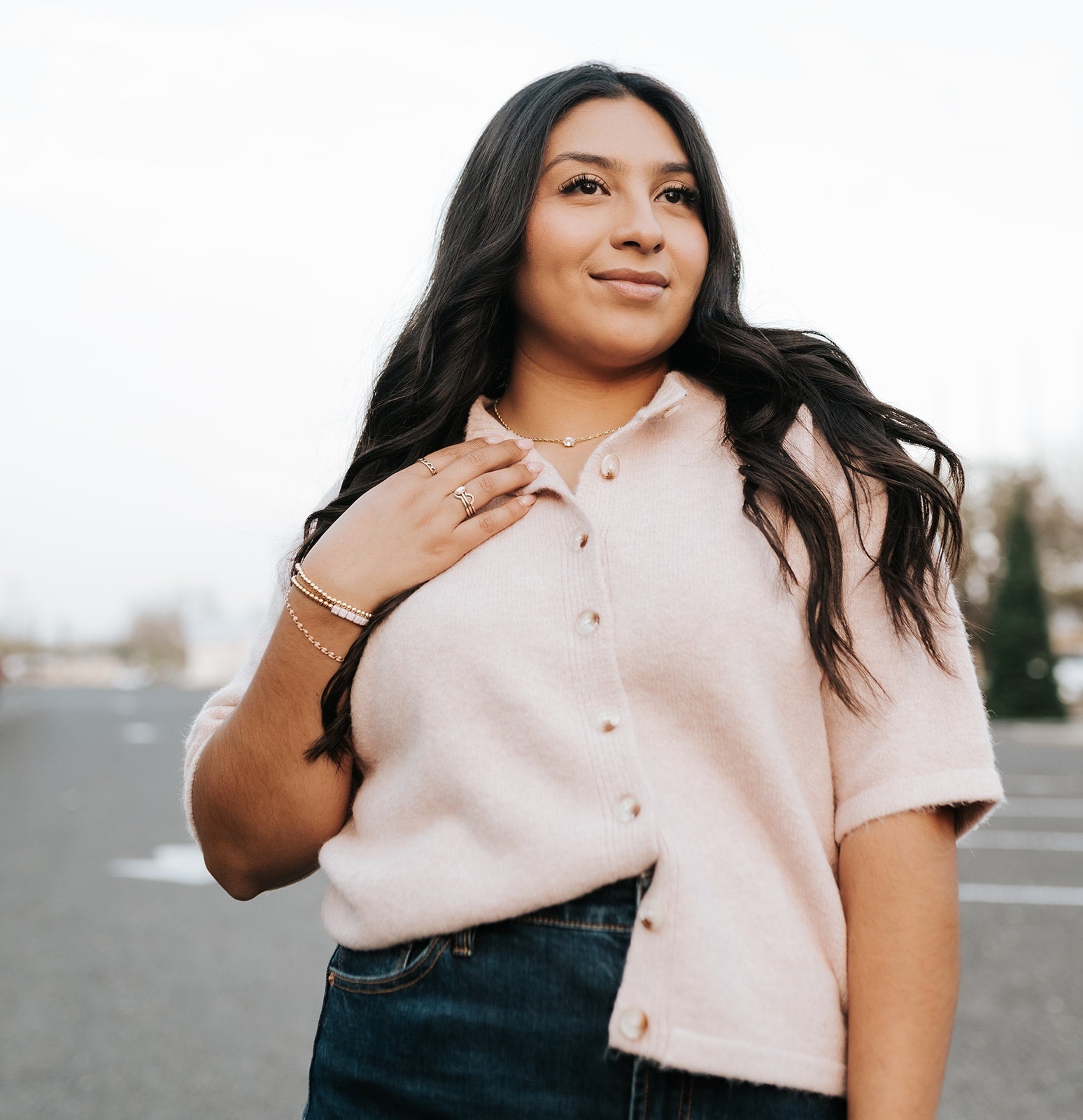 Ballet Brushed 1/2 Sleeve Button - Up Sweater WL25 - 10761 - Southern Soule Designs