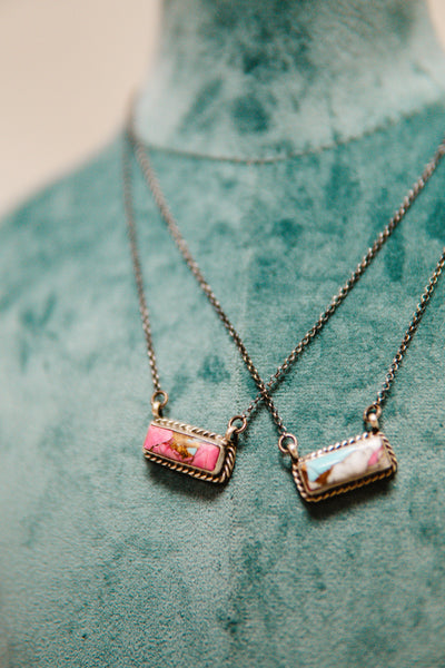 Cotton Candy SM Bar Necklace