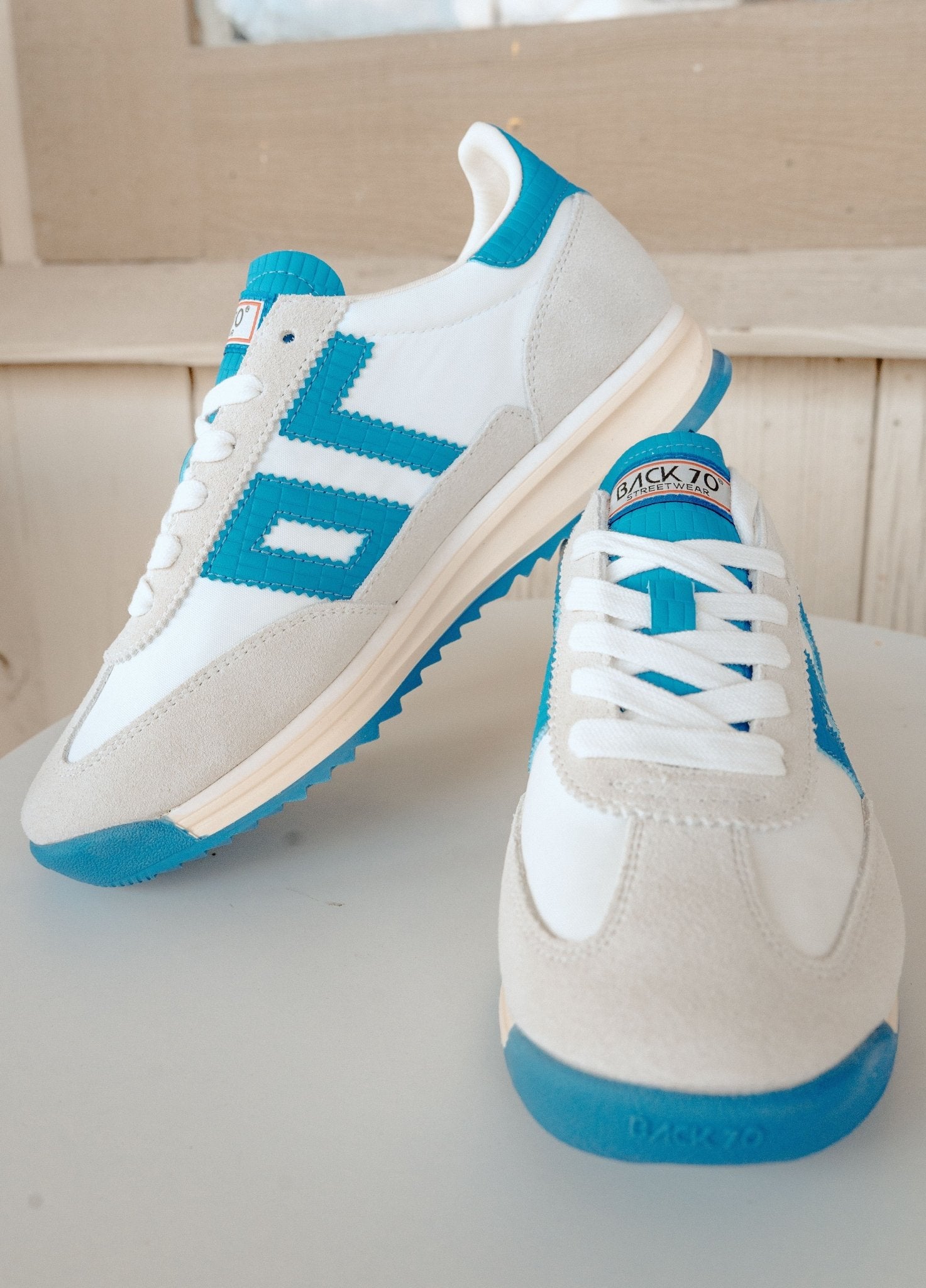 Barkley Jogger White French Blue - Southern Soule Designs