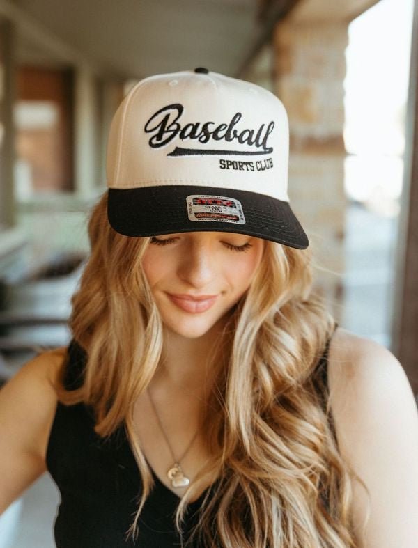 Baseball Sports Club BLK Cap - Southern Soule Designs