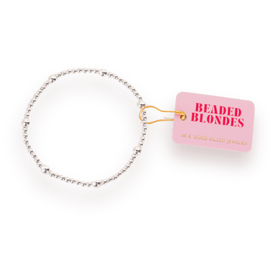 Beaded Blondes Olive Silver Bracelet - Southern Soule Designs