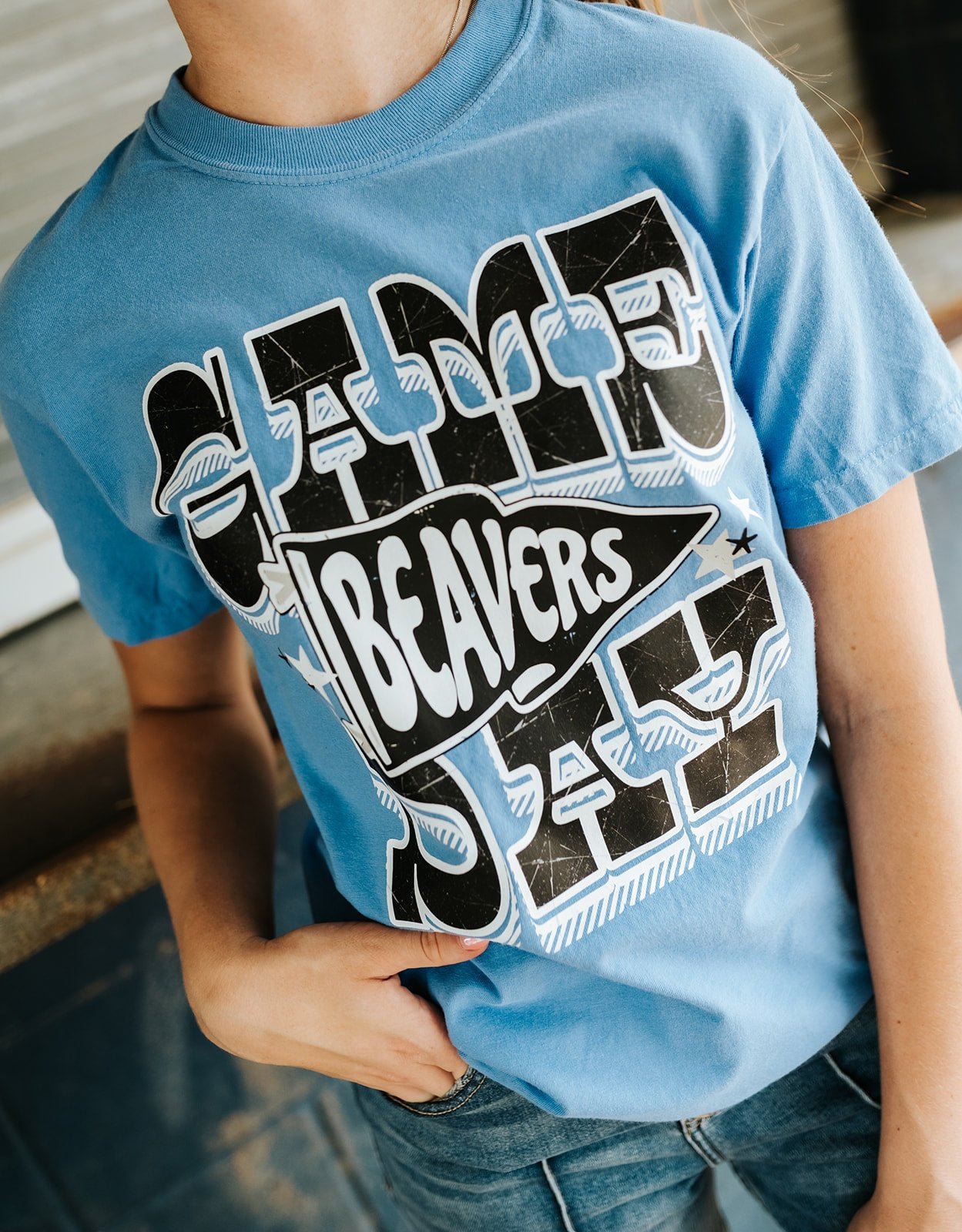 Beavers Western Game Day Pennant Tee - Southern Soule Designs