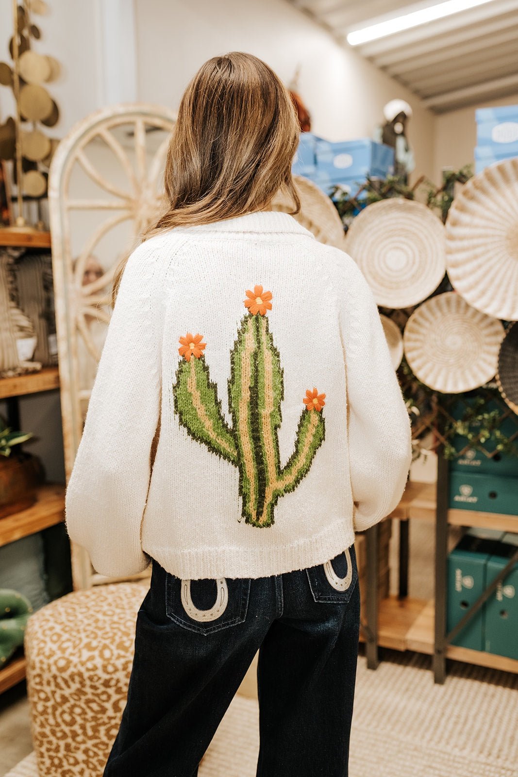 Beige Cactus Cardigan J5646 – Southern Soule Designs