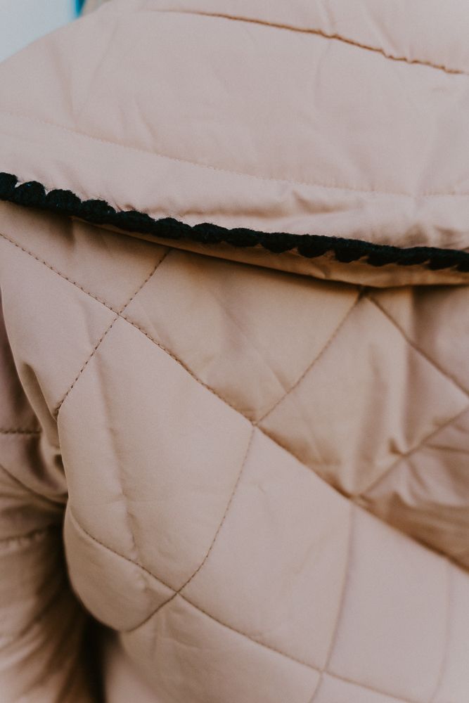 Beige Quilted Puffer Jacket CJ6589 - Southern Soule Designs