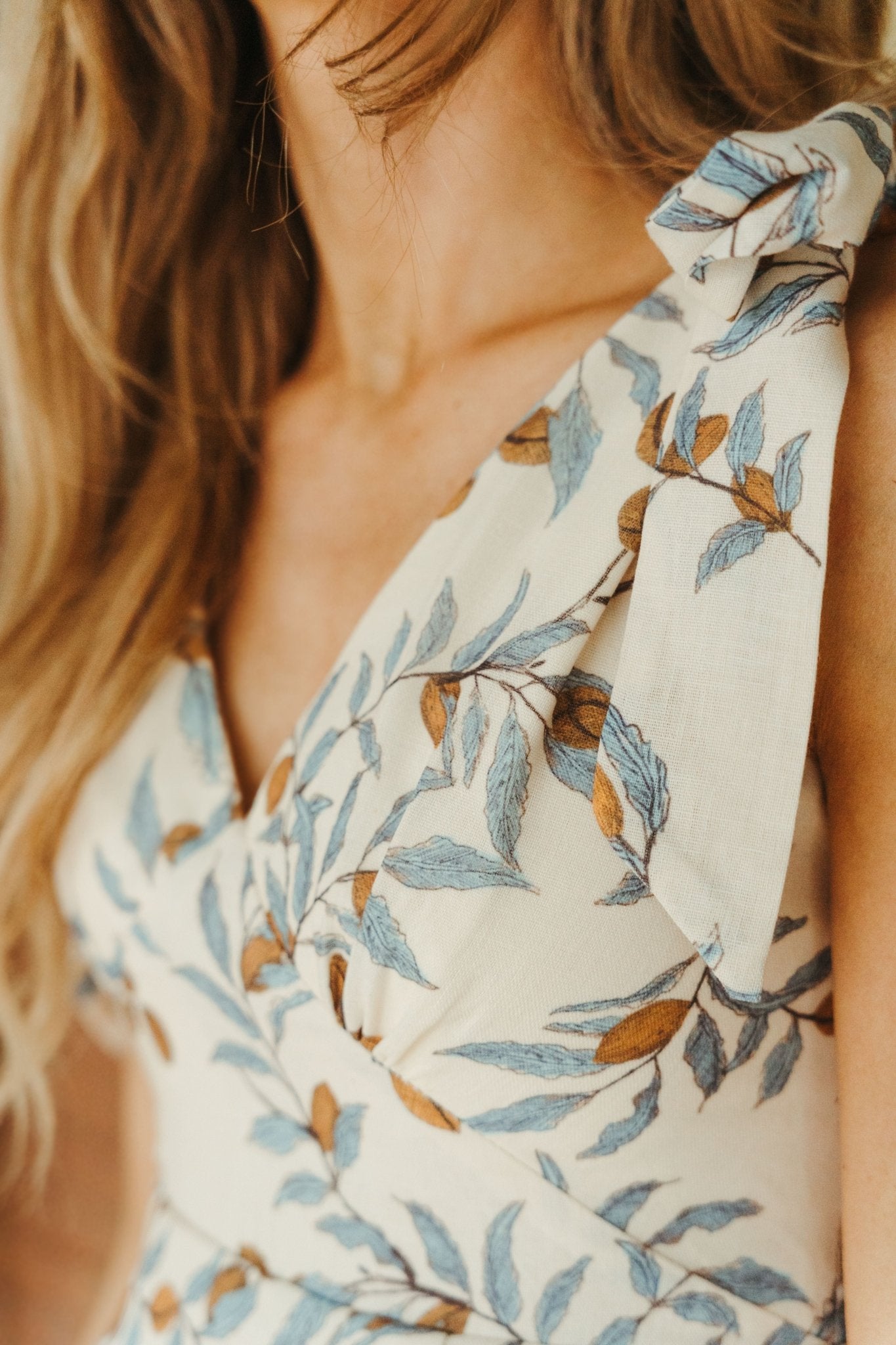 Beige Tied Shoulder Strap Embroidered Mini Dress ST5168D - Southern Soule Designs