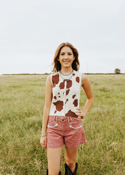 Beige/Brown Button Down Sleeveless Sweater SWT3018 - 1 - Southern Soule Designs