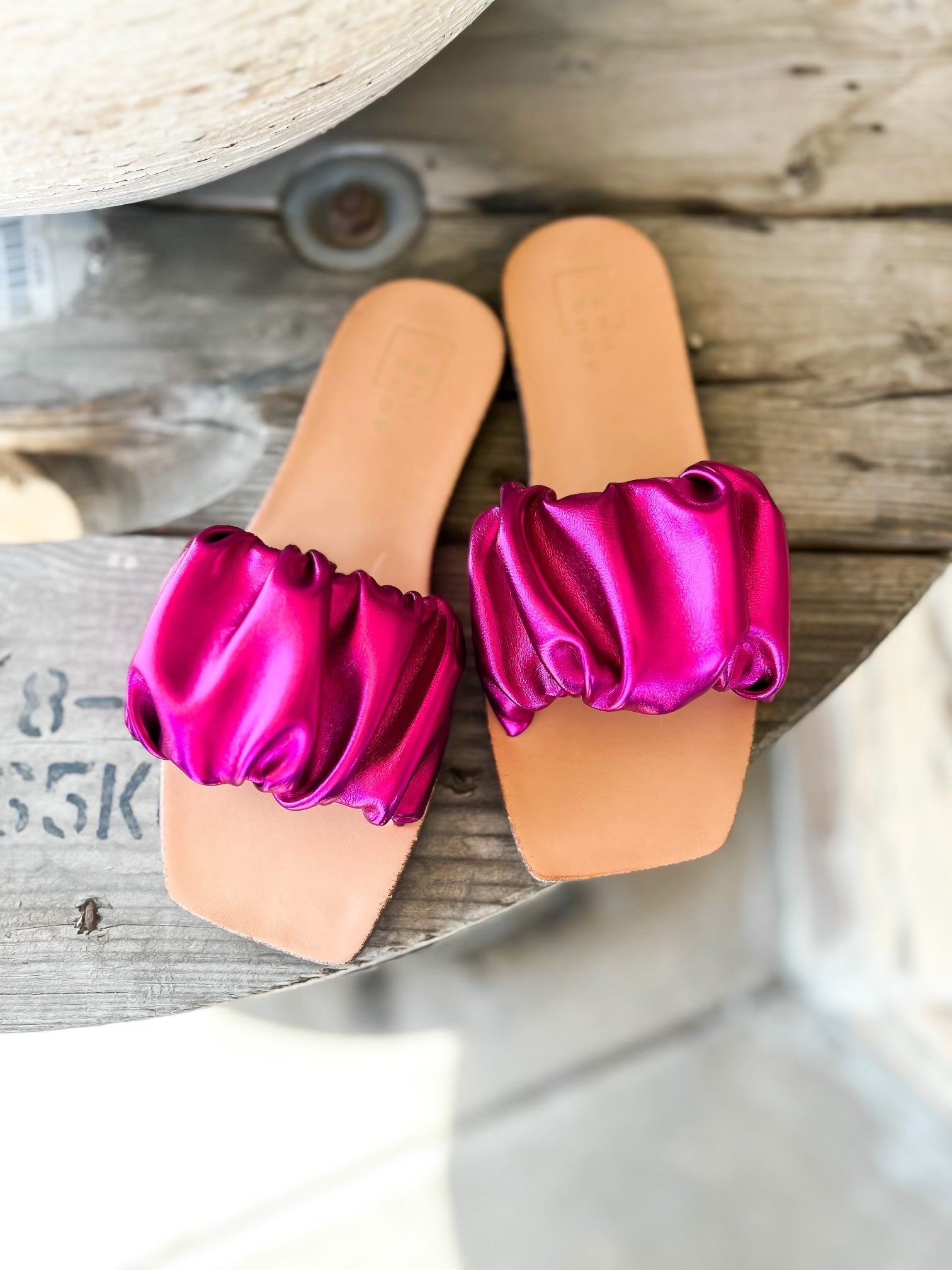 Belinda Fuchsia Metallic Sandal - Southern Soule Designs