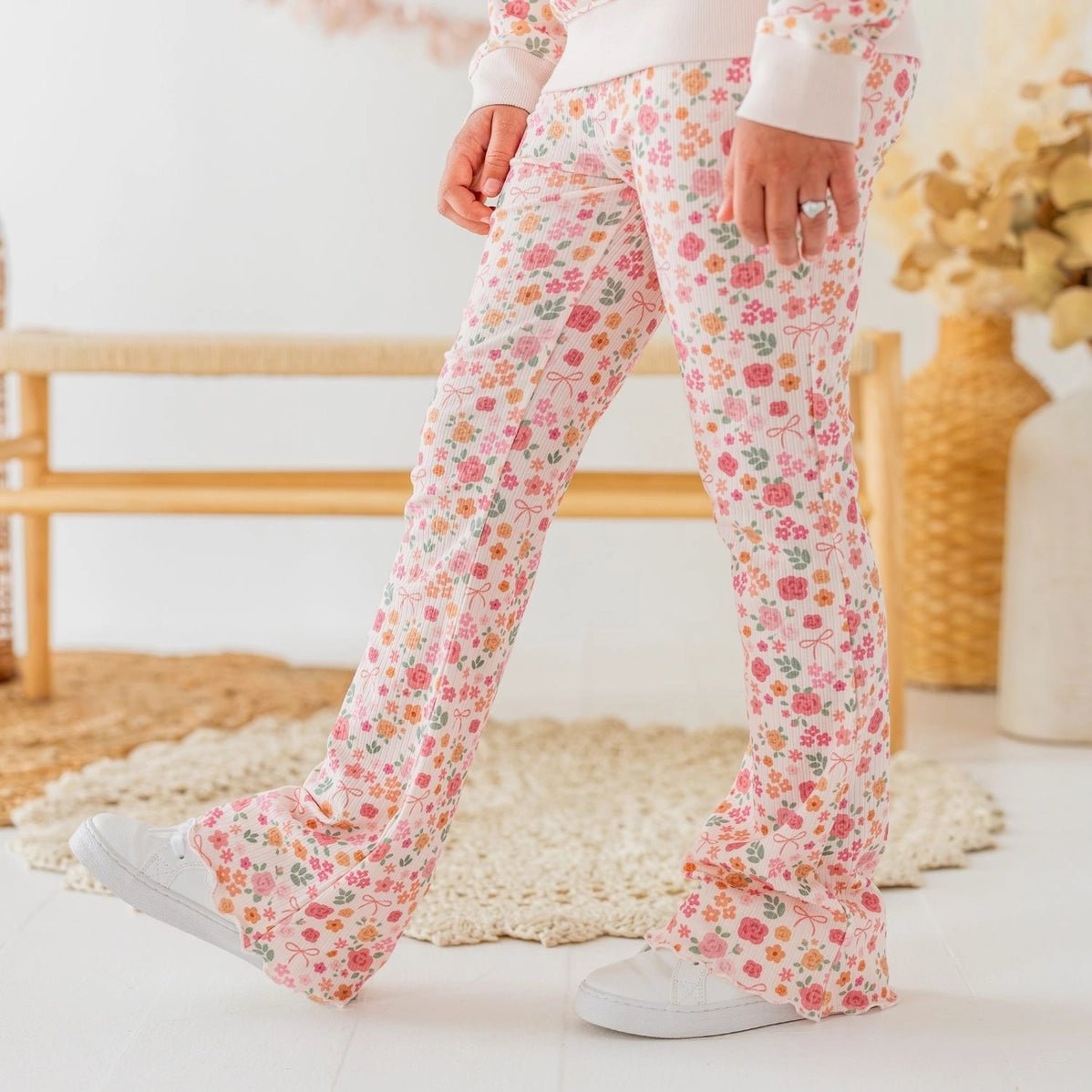 Berry Floral Flare Legging - LG-09 - Southern Soule Designs
