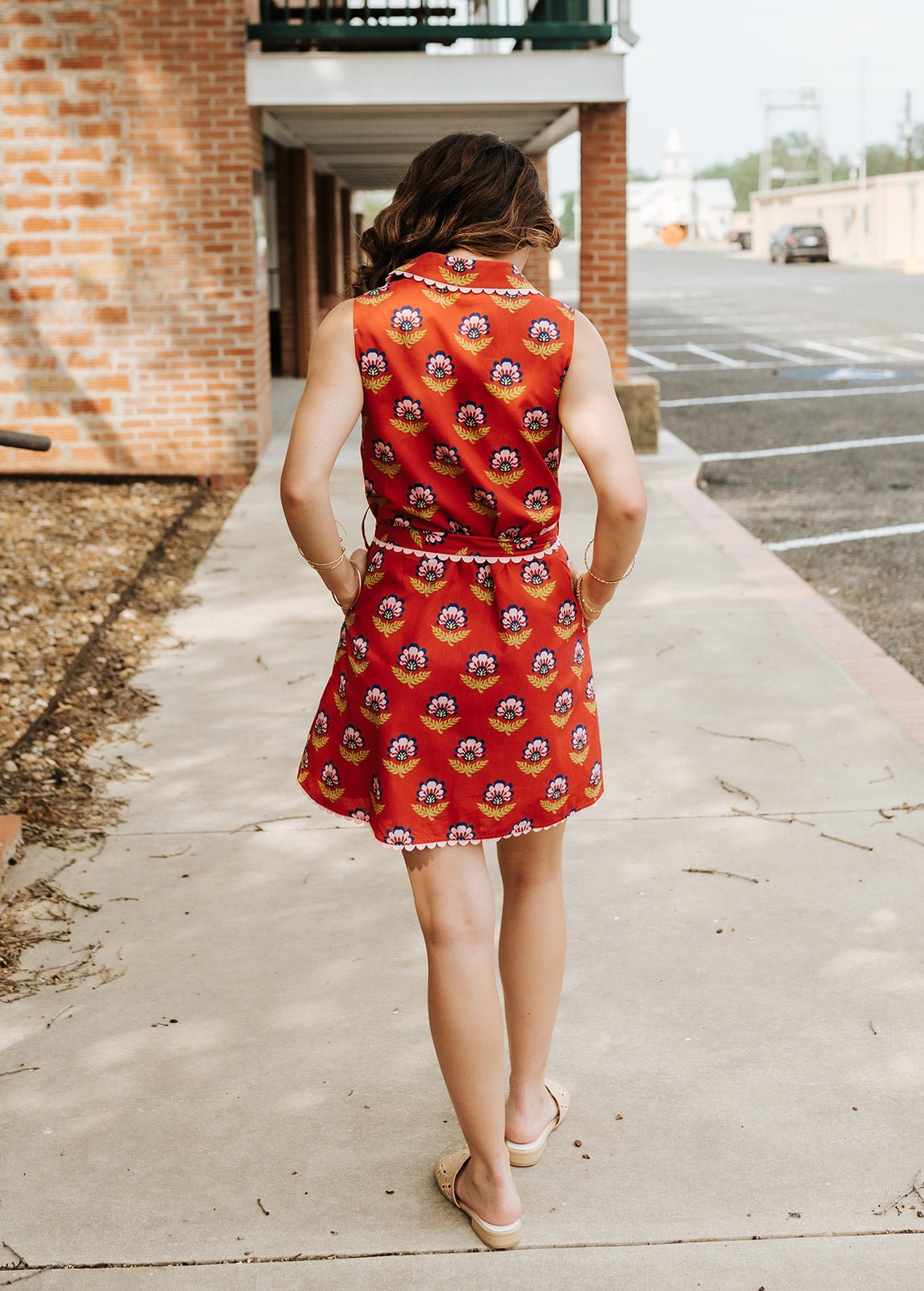 Berry Floral Print Scalloped Dress CD06056 Southern Soule Designs Berry Floral Print Scalloped Dress CD06056 Southern Soule Designs