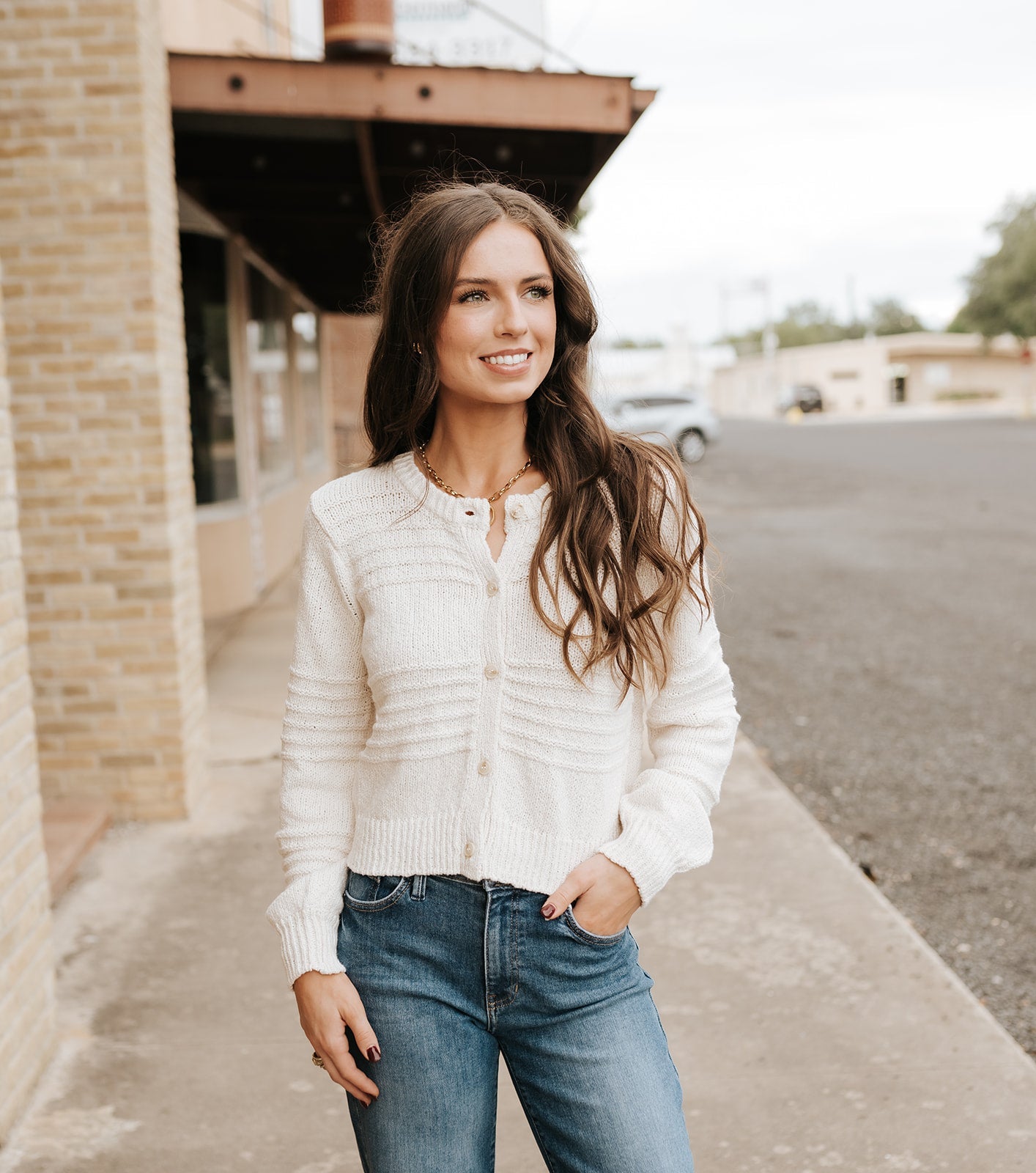 Between the Lines Cardigan Crystal ZW253361 - Southern Soule Designs