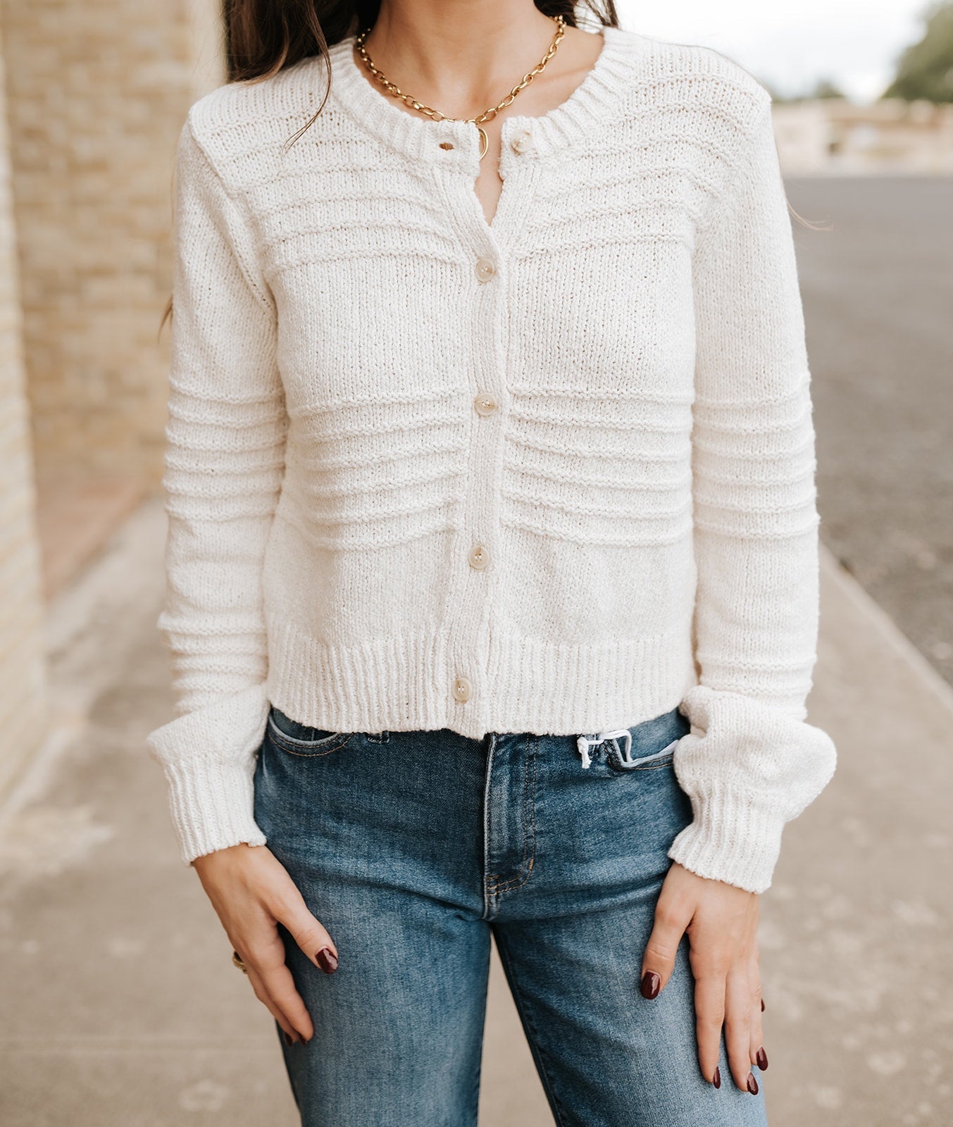Between the Lines Cardigan Crystal ZW253361 - Southern Soule Designs