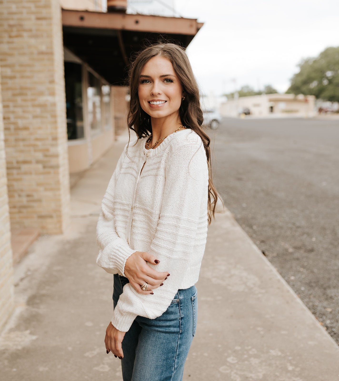 Between the Lines Cardigan Crystal ZW253361 - Southern Soule Designs