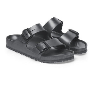 Birkenstock Arizona Essentials Metallic Anthracite Regular/Wide - Southern Soule Designs