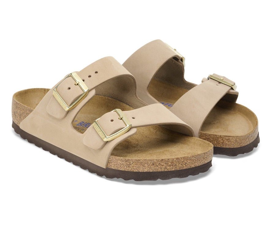 Birkenstock Arizona SFB Nubuck Sandcastle Narrow/Medium - Southern Soule Designs