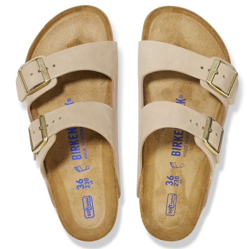 Birkenstock Arizona SFB Nubuck Sandcastle Narrow/Medium - Southern Soule Designs