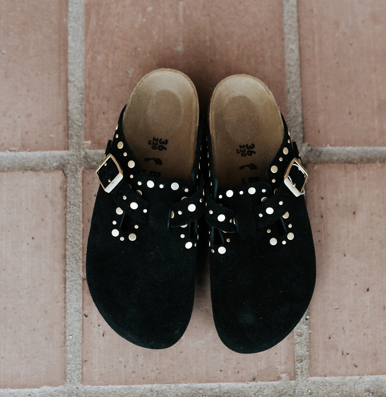 Birkenstock Boston Rivet Suede Black Narrow/Medium - Southern Soule Designs