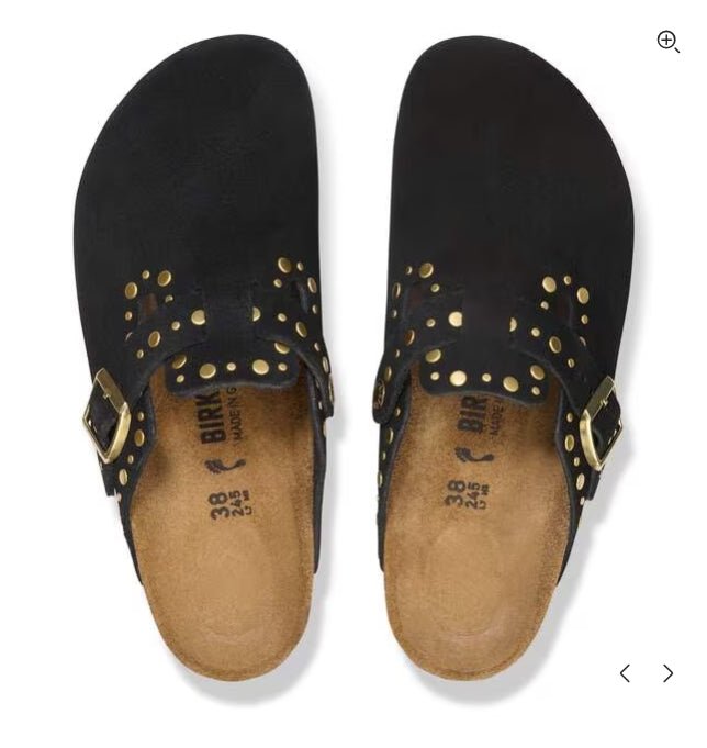 Birkenstock Boston Rivet Suede Black Narrow/Medium - Southern Soule Designs