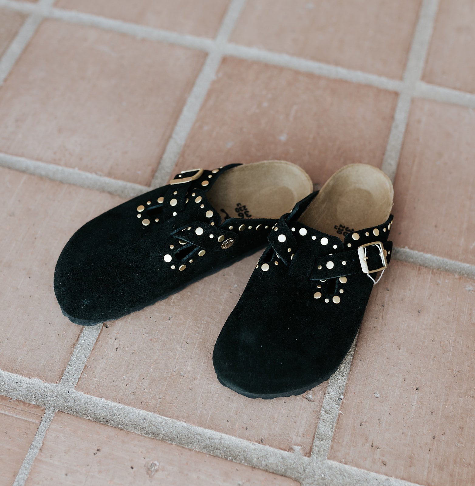 Birkenstock Boston Rivet Suede Black Narrow/Medium - Southern Soule Designs