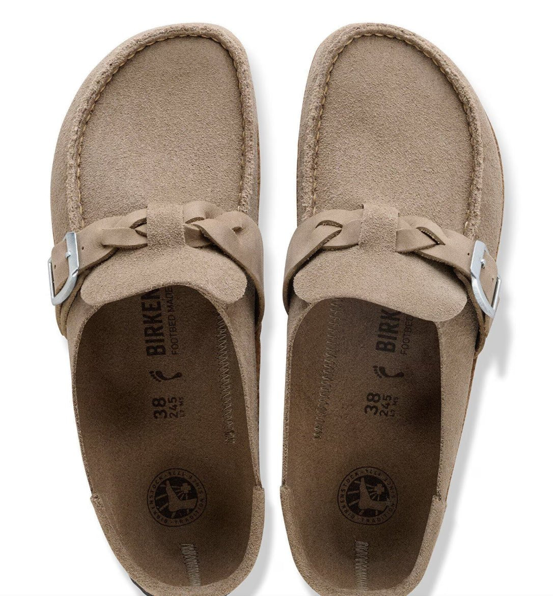 Birkenstock Buckley Braided Suede Taupe Narrow/Medium - Southern Soule Designs