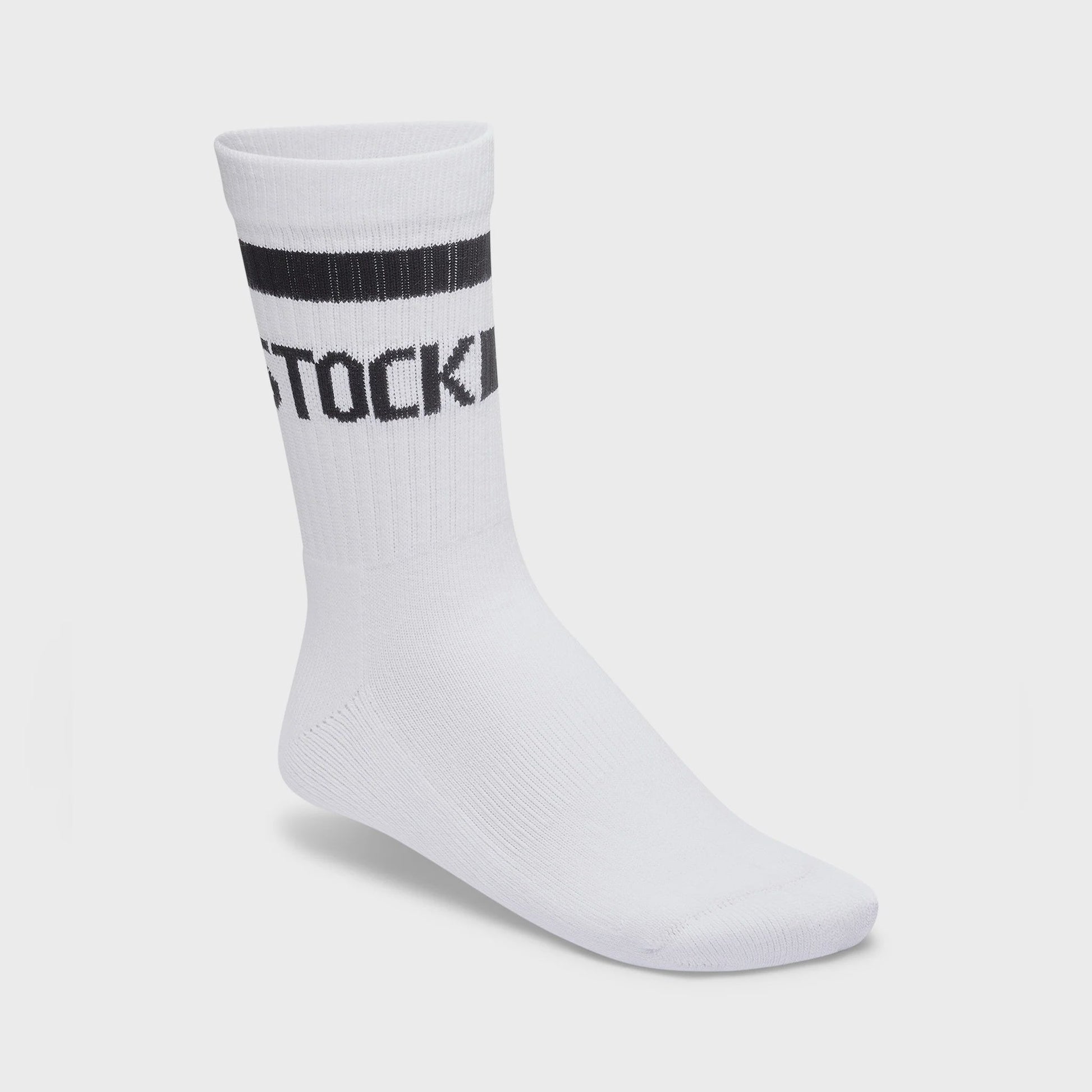 Birkenstock Cotton Crew Stripe White Black Socks - Southern Soule Designs