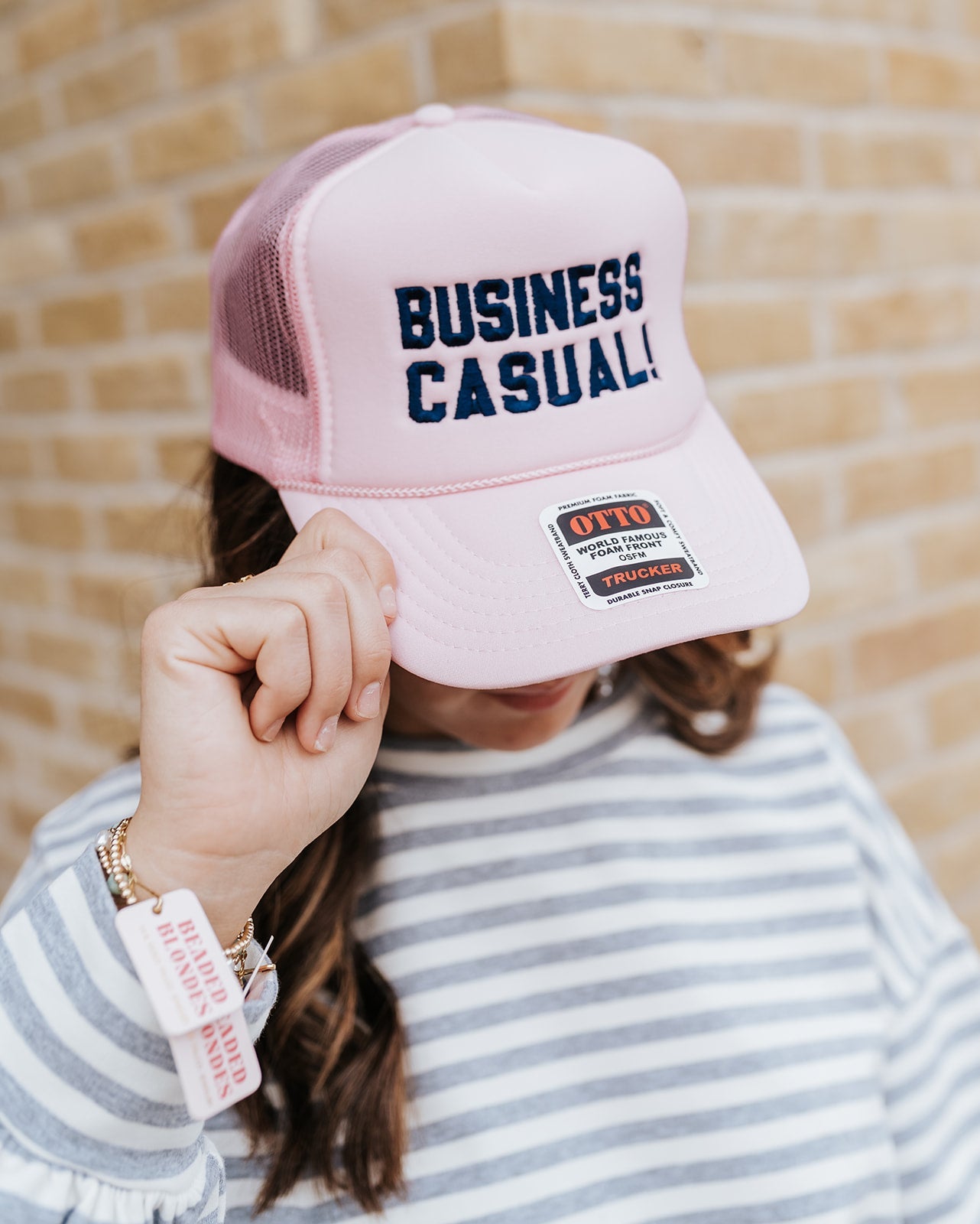 Biz Casual Pink Hat - Southern Soule Designs